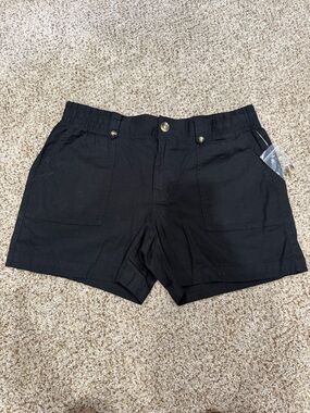 Sonoma Black Mid-Rise Elastic Waist Shorts